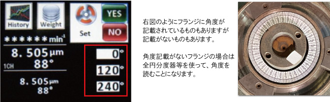 バランスピースの取り付け位置情報の入力